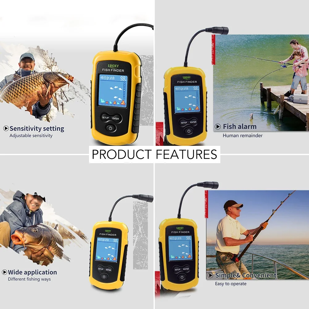 Lucky LCD pantalla a Color por - Fish Finder Gps reseña y precio
